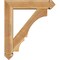Ekena Millwork Balboa Arts and Crafts Rough Sawn Bracket w/ Offset Brace, Western Red Cedar, 6"W x 24"D x 28"H BKT0604X24X28BOA03RWR - alternate 3